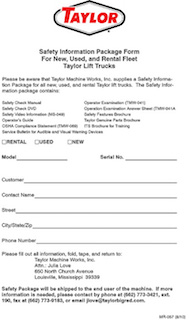 Safety Information Package Form