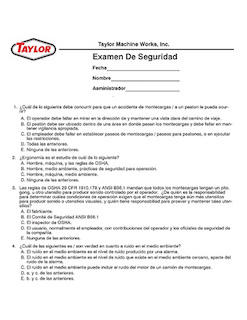 Spanish Safety Exam